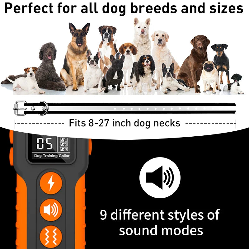 Remote Control Dog Training Collar Multifunction - 3300 Ft Range