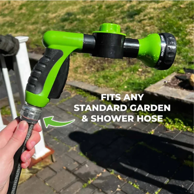 High-Pressure Hose and Shower Nozzle with Soap and Shampoo Attachment