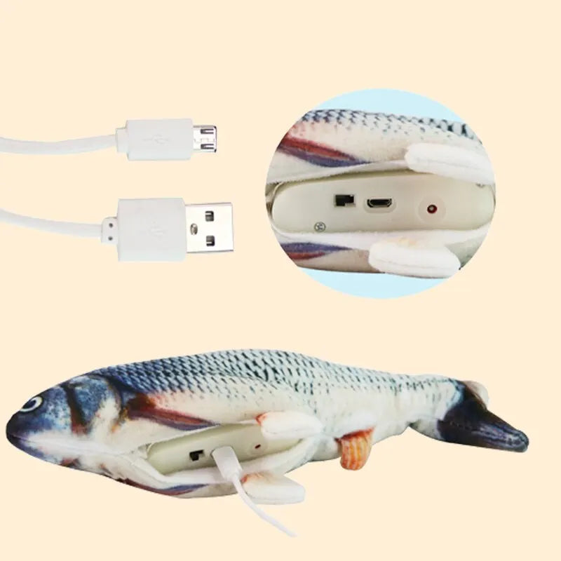 Silly Salmon Floppy Fish Dog and Cat Toy with USB Charging