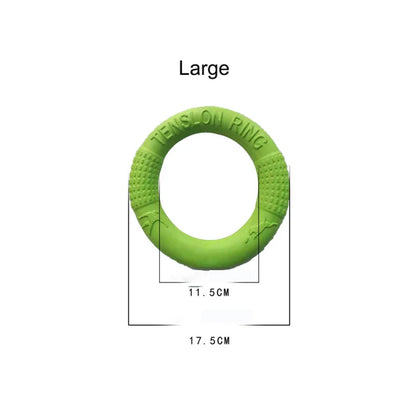 Flying Disk and Tug-of-War Ring Pull Rubber Dog Toy