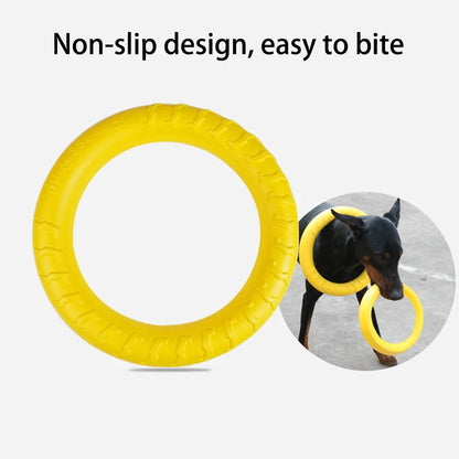 Flying Disk and Tug-of-War Ring Pull Rubber Dog Toy